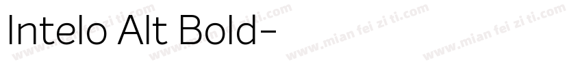 Intelo Alt Bold字体转换